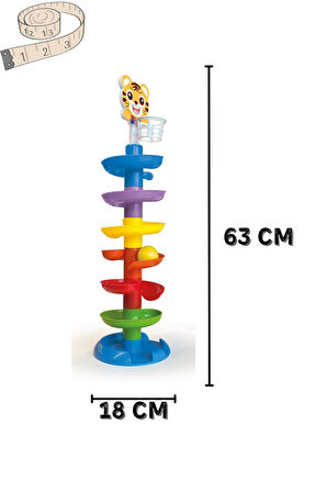 Top Yuvarlama Kulesi – 63 cm Top Kulesi Eğitici Oyuncak