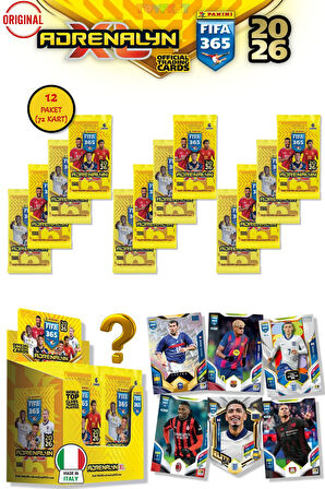 Panini Adrenalyn Fifa 365 - 2026 Official Trading Card Futbolcu Kartları - 12 PAKET (72 KART)