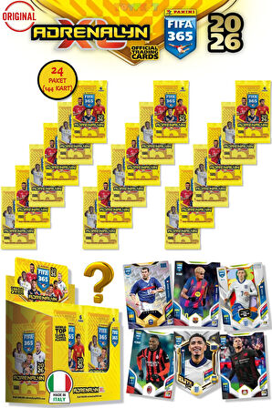 Panini Adrenalyn Fifa 365 - 2026 Official Trading Card Futbolcu Kartları - 24 PAKET (144 KART)