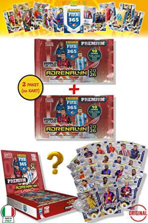 Panini Fifa 2026 Premium 2 Paket - 20 Kart (12 Core 2 Fans 2 Power 2 Jewel 2 Limited Edition)