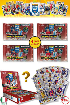 Panini Fifa 2026 Premium 4 Paket - 40 Kart (24 Core 4 Fans 4 Power 4 Jewel 4 Limited Edition)