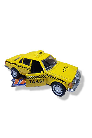 Metal Nostaljik Çek Bırak Taksi Model Araba Açılır Kapı Yumuşak Lastik 11 Cm
