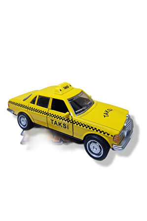 Metal Nostaljik Çek Bırak Taksi Model Araba Açılır Kapı Yumuşak Lastik 11 Cm