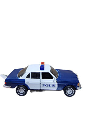 Metal Nostaljik Çek Bırak Polis Model Araba Açılır Kapı Yumuşak Lastik 11 Cm