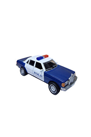 Metal Nostaljik Çek Bırak Polis Model Araba Açılır Kapı Yumuşak Lastik 11 Cm