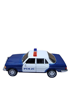 Metal Nostaljik Çek Bırak Polis Model Araba Açılır Kapı Yumuşak Lastik 11 Cm