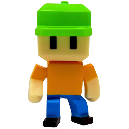 Stumble Guys 3'lü Mini Figür Seri 4 - Pixel Guy - Narwhal - Golden Sensei
