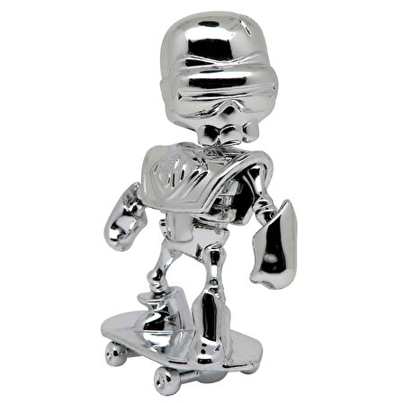Stumble Guys 3'lü Mini Figür Seri 4 - Abducted Guy - Corn - Silver Skeleton