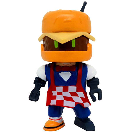 Stumble Guys 3'lü Mini Figür Seri 4 - Maximus - Burger Baxter - Hot Trash