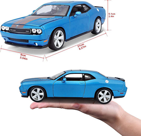 Maisto 1 24 Dodge Challenger SRT8 Mavi Diecast Metal Araba Modeli Özel Koleksiyon Oyuncak