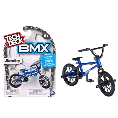 Tech Deck BMX Bisikleti Sunday Mavi Gerçek Metal Çerçeve Parmak Bisiklet Oyuncak Model 12
