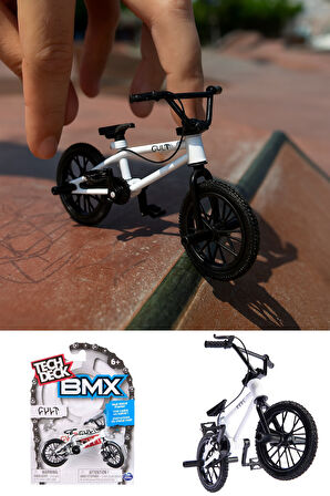 Tech Deck BMX Bisikleti Cult Beyaz Gerçek Metal Çerçeve Parmak Bisiklet Oyuncak Model 12