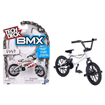 Tech Deck BMX Bisikleti Cult Beyaz Gerçek Metal Çerçeve Parmak Bisiklet Oyuncak Model 12