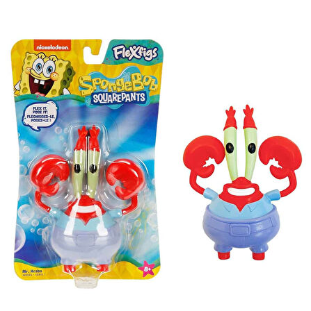 Nickelodeon Spongebob Squarepants FleXfigs Sünger Bob Mr Krabs Bay Yengeç Esnek Hareketli Figü-10 CM