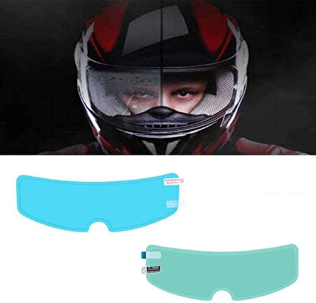 Motosiklet Kaskı Buğu Önleyici Film Su Geçirmez Dayanıklı Çizilmez Lens Şeffaf Koruma - 23.5 CM