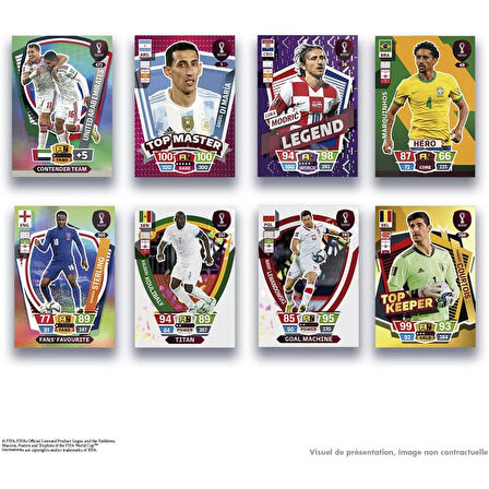 Dünya Kupası Panini FIFA 2022 Adrenalyn XL Qatar World Cup Trading Kartı (8 Paket 64 Kart)