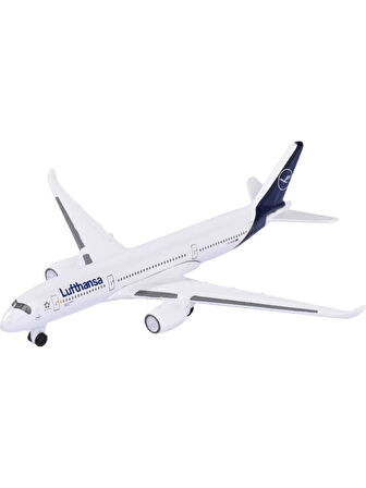 Metal Gövde Majorette Lufthansa Airbus A350 900 Ucak Modeli 11 Cm Serbest Tekerlek 1:64 Ölçek