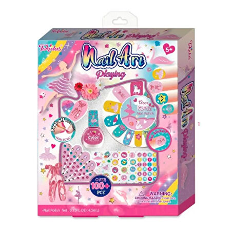 100 Parça Tırnak Süsleme Seti Tokidas Nail Art Çocuk Oje Çıkartma Sticker 5 YaşÜzeri Kızlara Özel Ek
