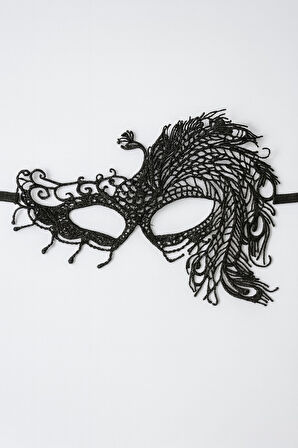 Çift Taraflı Kullanılan Siyah Ve Kırmızı Simli Maske Şık Parti Kostüm Aksesuarı Göz Maskesi Model -9