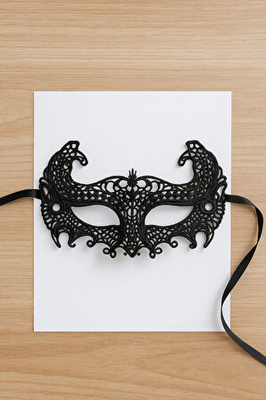 Dantel Siyah Maskeli Baloya Uygun Şık Dantel Göz Maskesi Kadın Yetişkin Parti Aksesuarı Model 12