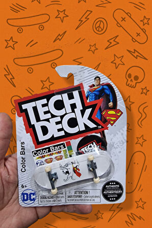 Tech Deck – Color Bars x DC – Superman Serisi – Krypto the Superdog Grafik – Parmak Kaykay