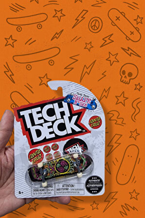 Tech Deck – Santa Cruz – Shape N’ Sk8 Serisi – Mandala Renkli Grafik – Parmak Kaykay