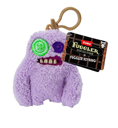 Zuru Fuggler Anahtarlık Lila Düğme Gözlü Komik Yüz Koleksiyon Oyuncak 11 cm