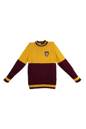 Harry Potter Gryffindor Quidditch Kazak Lisanslı Warner Bros Bordo Sarı Unisex - S Beden