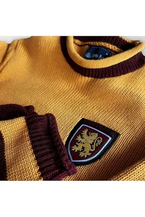 Harry Potter Gryffindor Quidditch Kazak Lisanslı Warner Bros Bordo Sarı Unisex - XL Beden