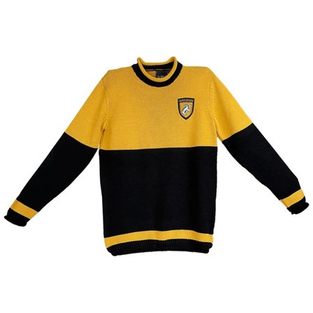Harry Potter Hufflepuff Quidditch Kazak Lisanslı Sarı Siyah Örme Sweatshirt Unisex - M Beden