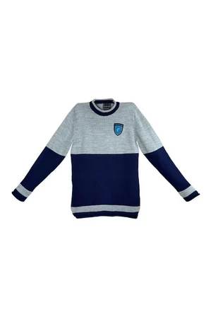 Harry Potter Ravenclaw Quidditch Sweatshirt Lisanslı Örme Kazak Mavi Gri Unisex - XL Beden