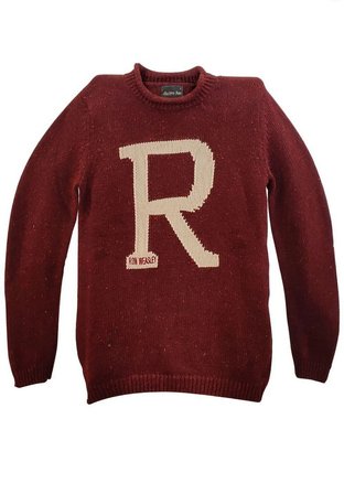 Harry Potter Ron Weasley Kazak Lisanslı Bordo R Harfli Unisex Koleksiyon Ürün - S Beden