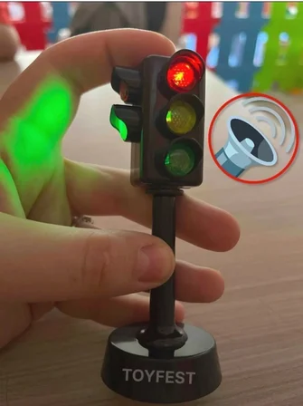 Sesli Işıklı Trafik Lambası 12 cm