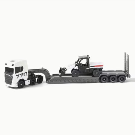 Scania 770 S 1:87 Die-Cast Taşıyıcı Tır ve Kepçeli İnşaat Aracı Seti 22.5 cm