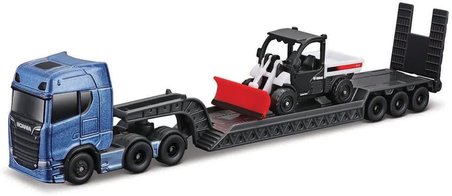 Scania 770 S 1:87 Taşıyıcı Tır Bobcat Kar Küreme İş Makineli Model Set 22.5 Cm