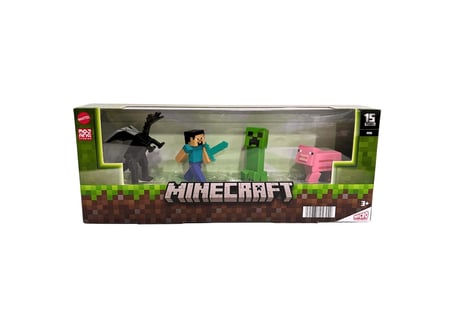 Minecraft Micro Collection 4lü Figür Seti Steve Creeper Ender Dragon Pig 4 Adet 5 cm