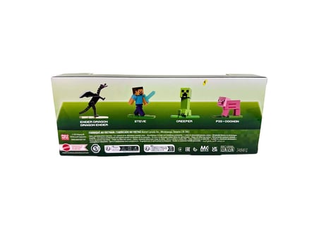 Minecraft Micro Collection 4lü Figür Seti Steve Creeper Ender Dragon Pig 4 Adet 5 cm