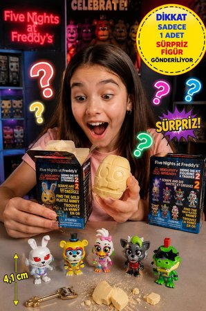 Five Nights at Freddy's FNAF Security Breach Gizemli Kazı Figürü Seri 2 Koleksiyon 4,1 cm - 1 ADET