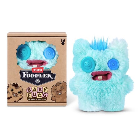 Fuggler Baby Fugg Screech Peluş Oyuncak ZURU Mini Koleksiyon Figürü Mavi Yeşil 8 cm
