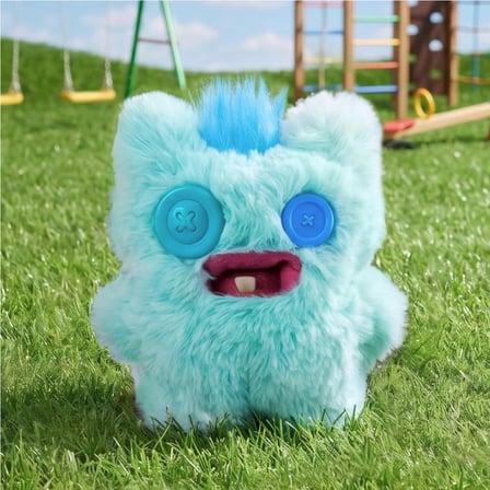Fuggler Baby Fugg Screech Peluş Oyuncak ZURU Mini Koleksiyon Figürü Mavi Yeşil 8 cm