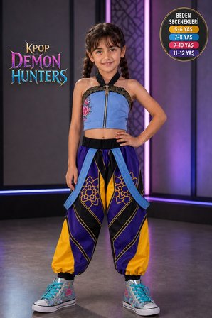 KPop Demon Hunters Zoey İblis Avcıları 2 Parçalı Parti Kostümü