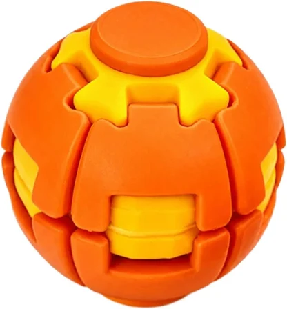 Press Spin Ball Topaç Bas Çevir Stres Topu 360° Dönen Fidget Oyuncak Turuncu El Parmak Oyuncağı