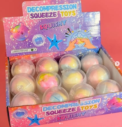Squishy Wax Breaking Stress Topu Cotton Candy Slime Oyuncak Sıkılabilir Antistres Kapsül