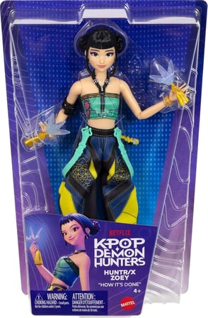 KPop Demon Hunters HUNTR/X Zoey Mattel Hareketli Bebek Spirit Blades Aksesuarlı 30 cm