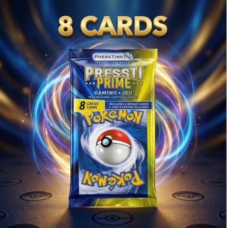 Pokémon Koleksiyon Kartı Presstine Pressti Prime Sürpriz 8 Kart İngilizce
