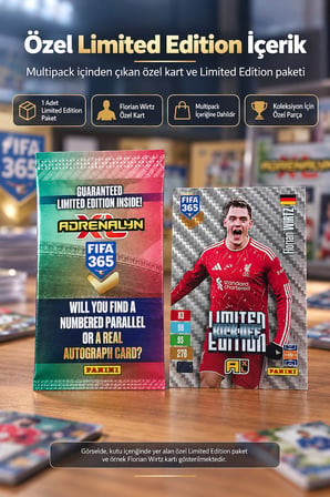 Panini FIFA 365 2027 Adrenalyn XL Kick-Off Futbolcu Kartı 4 Paket + 1 Limited Edition - 25 ADET Kart