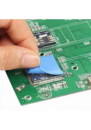 Termal Pad Chipset Ekran Kartı Soğutucu 10x10cm Silikon İletken Mavi 3 6w/mk