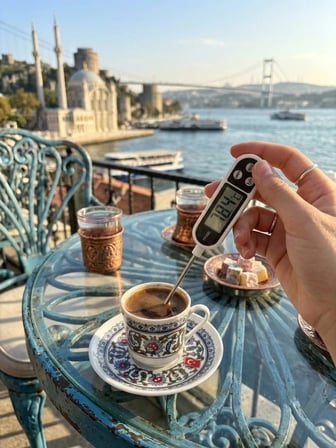 Dijital Gıda Termometresi - Mutfak Ve Yiyecek İçecek Sıcaklık Ölçüm Çubuk (C/F) Ölçümlü