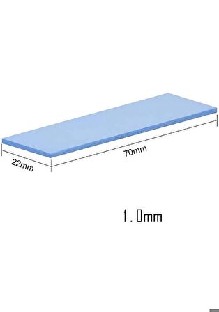 Termal Pad M2 Ssd Chipset Soğutucu 7x2cm Silikon İletken Mavi 3 6w/mk