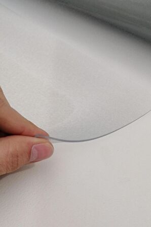 1,4 mm Renksiz Buzlu Şeffaf PVC Kalın Koruyucu Masa Örtüsü (Cam / Lake / Mermerde Yapışma İzi Yapmaz)